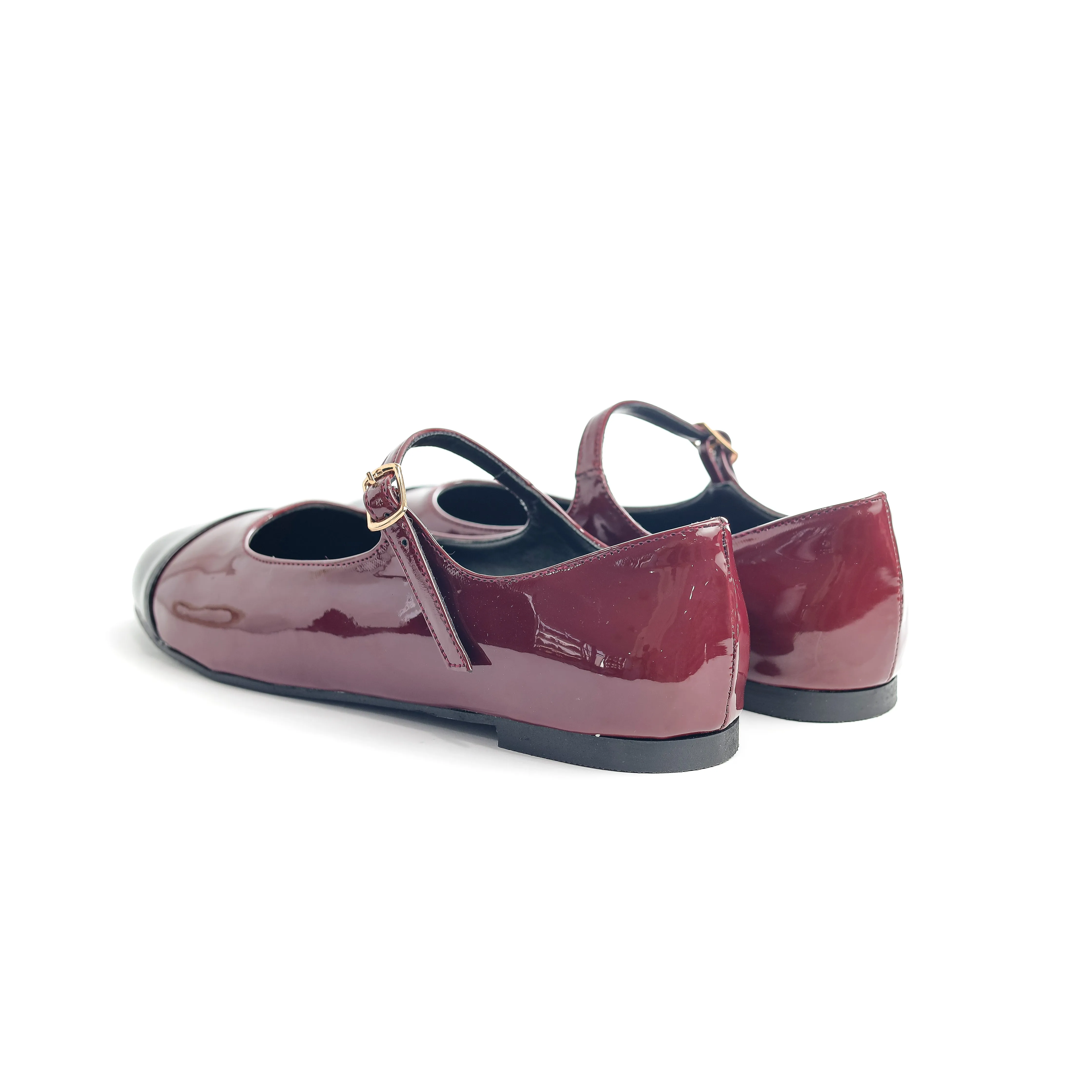Two-Tone Mary Jane Flats