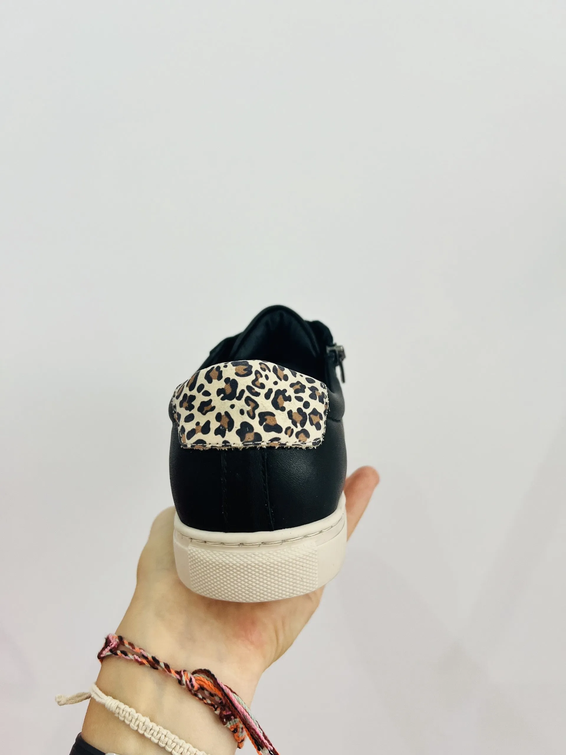 ULTIMATE LEATHER TRAINER || BLACK/LEOPARD
