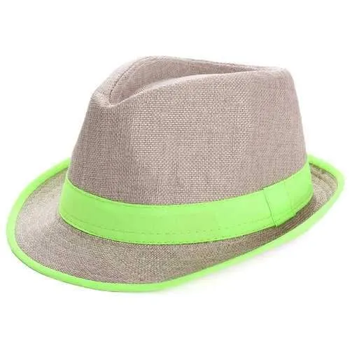 Unisex Men Women Panama Fedora Sun Cap Trilby Straw Gangster Beach Jazz Hat