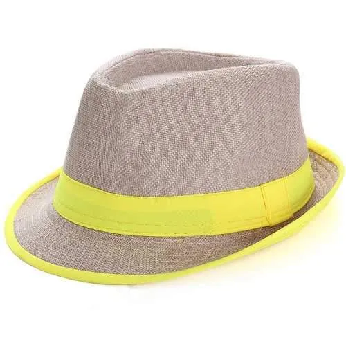 Unisex Men Women Panama Fedora Sun Cap Trilby Straw Gangster Beach Jazz Hat