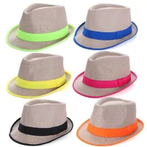 Unisex Men Women Panama Fedora Sun Cap Trilby Straw Gangster Beach Jazz Hat