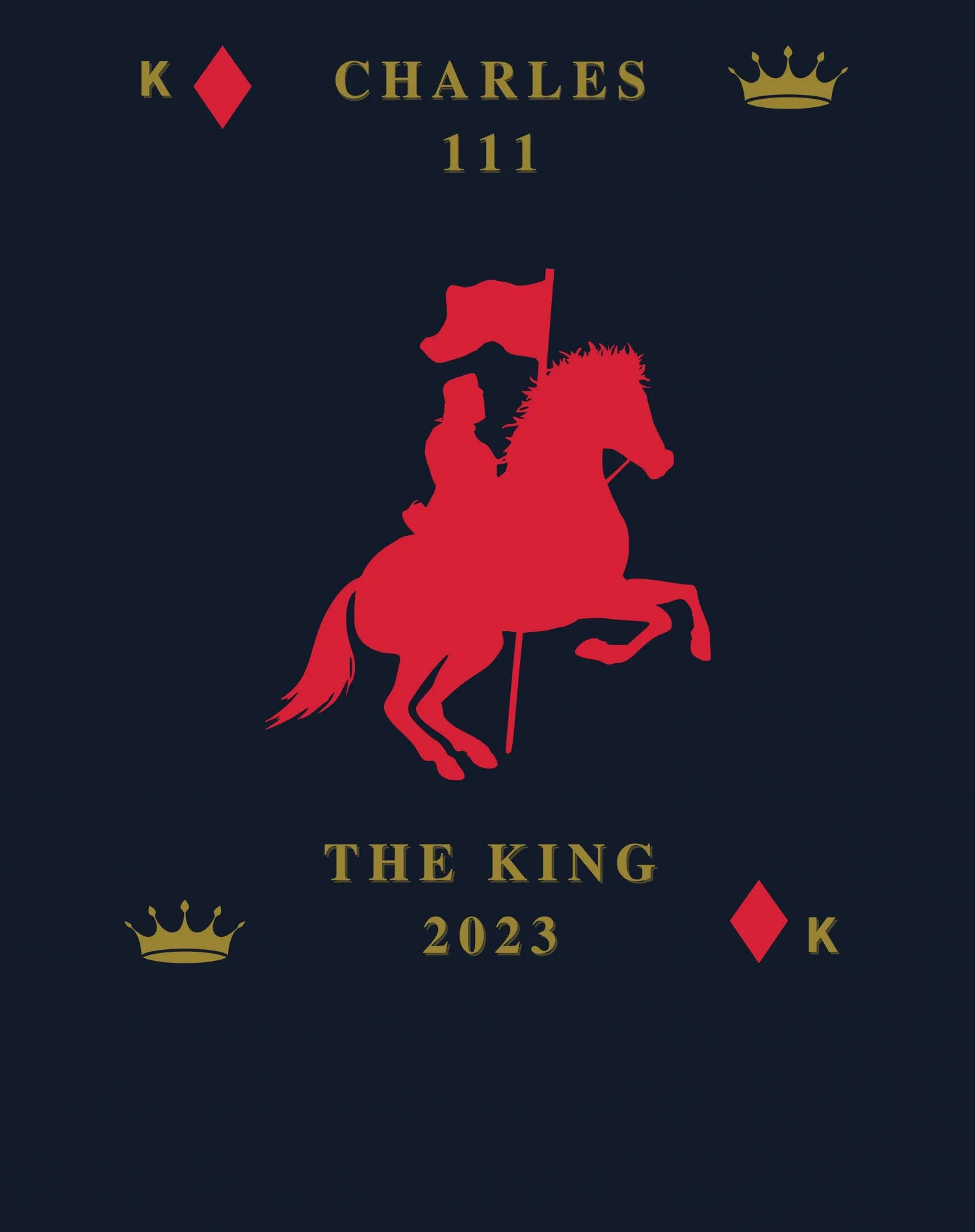 Urban Attitude Kings Coronation 2023 Silhouette Royal Knight Women's T-shirt