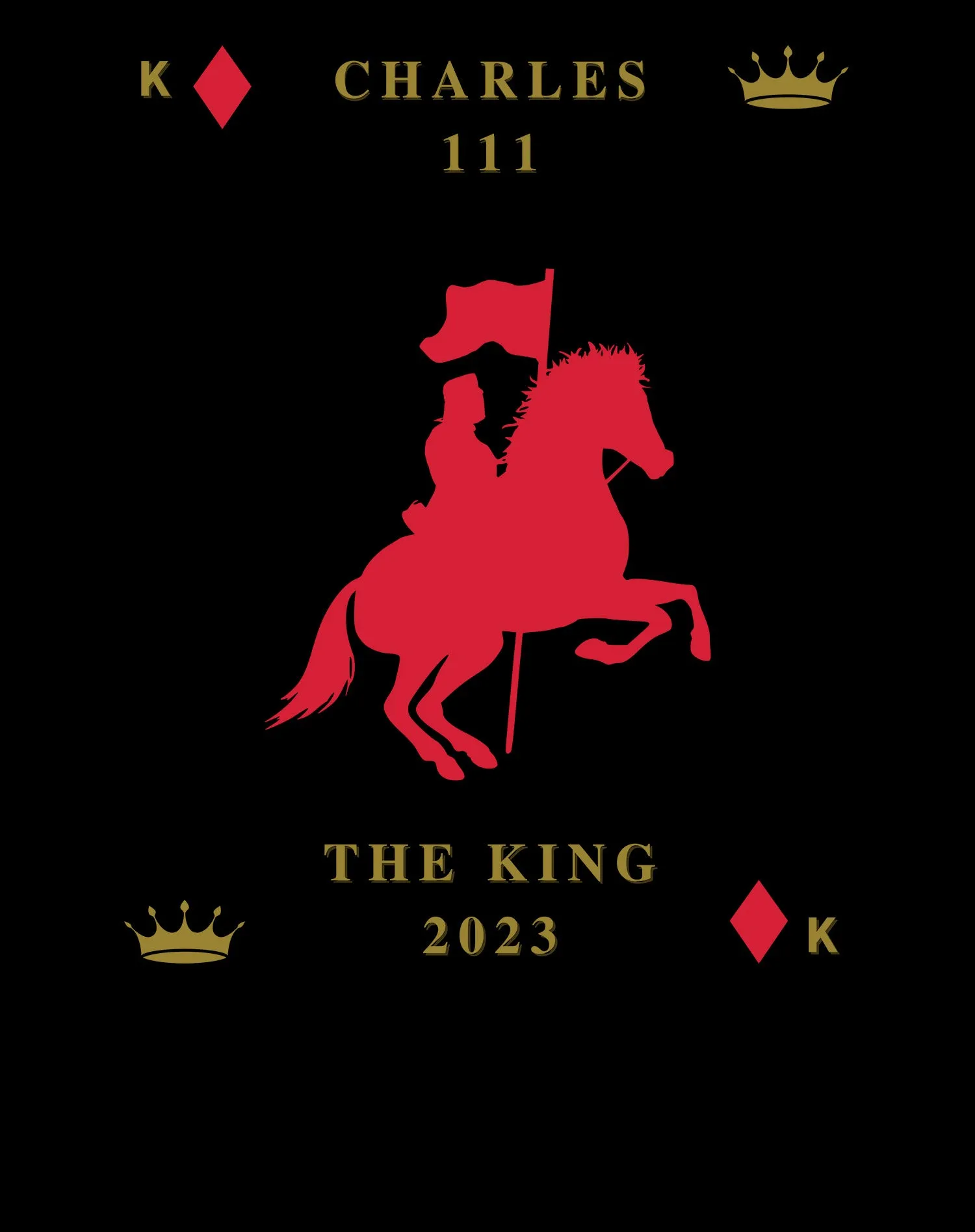 Urban Attitude Kings Coronation 2023 Silhouette Royal Knight Women's T-shirt