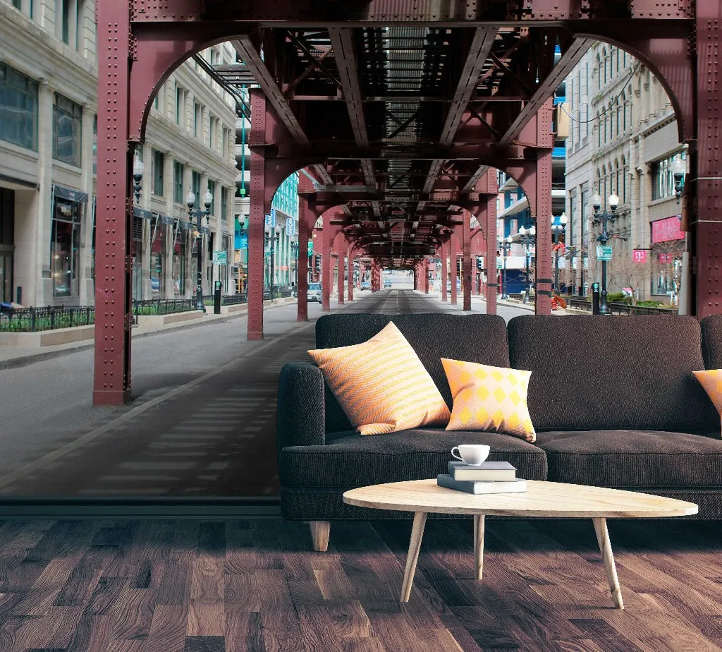 Urban Railway Wallpaper Mural