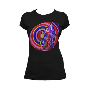 US Brand X Future Retro Spiral Babe Official Women's T-shirt (Black)