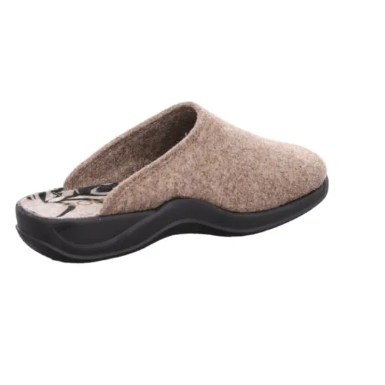 'Vaasa' women's home slipper - Brown light