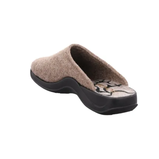 'Vaasa' women's home slipper - Brown light