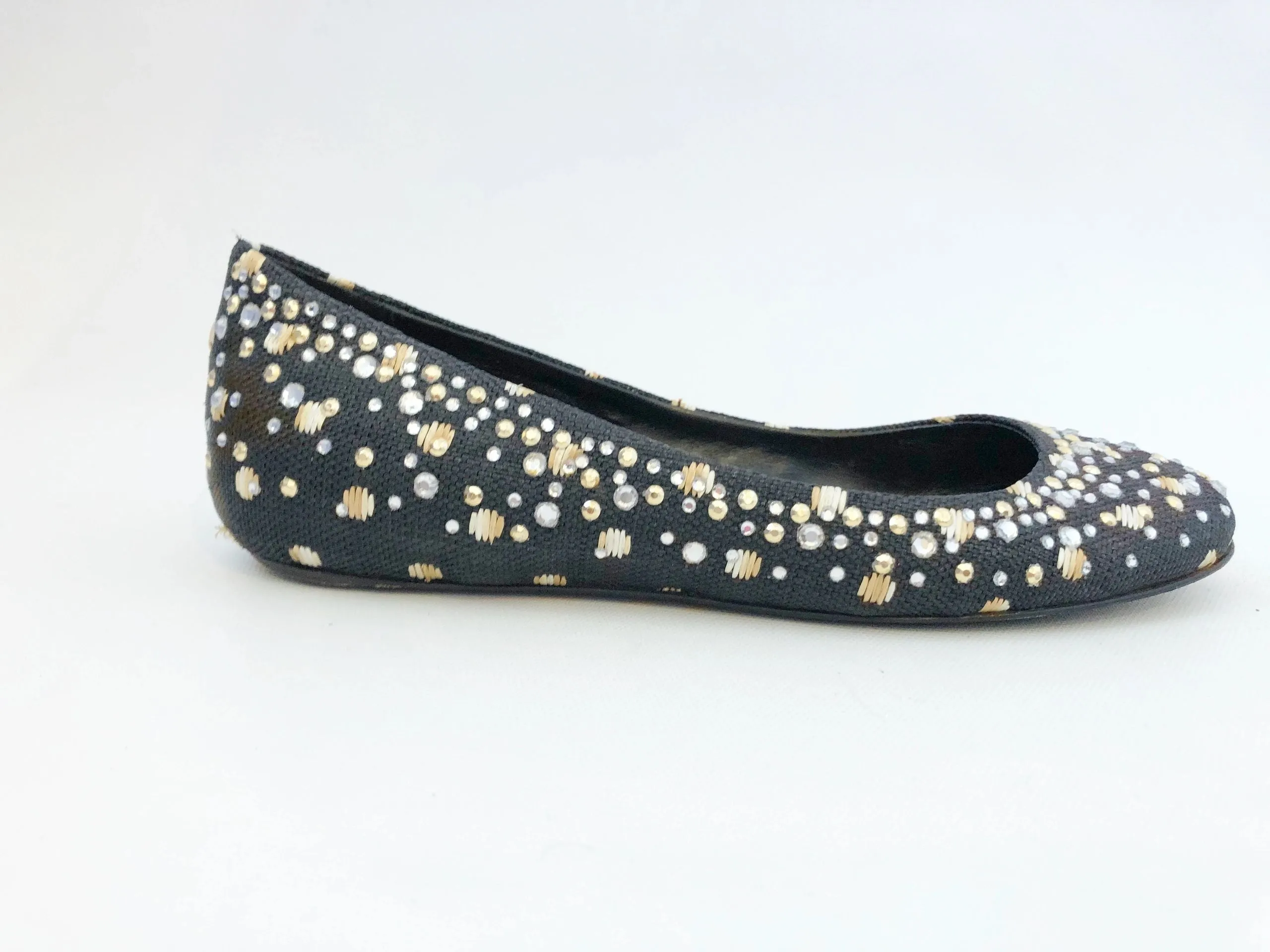 Valentino Embellished Ballet Flat Size 36 It (6 Us)