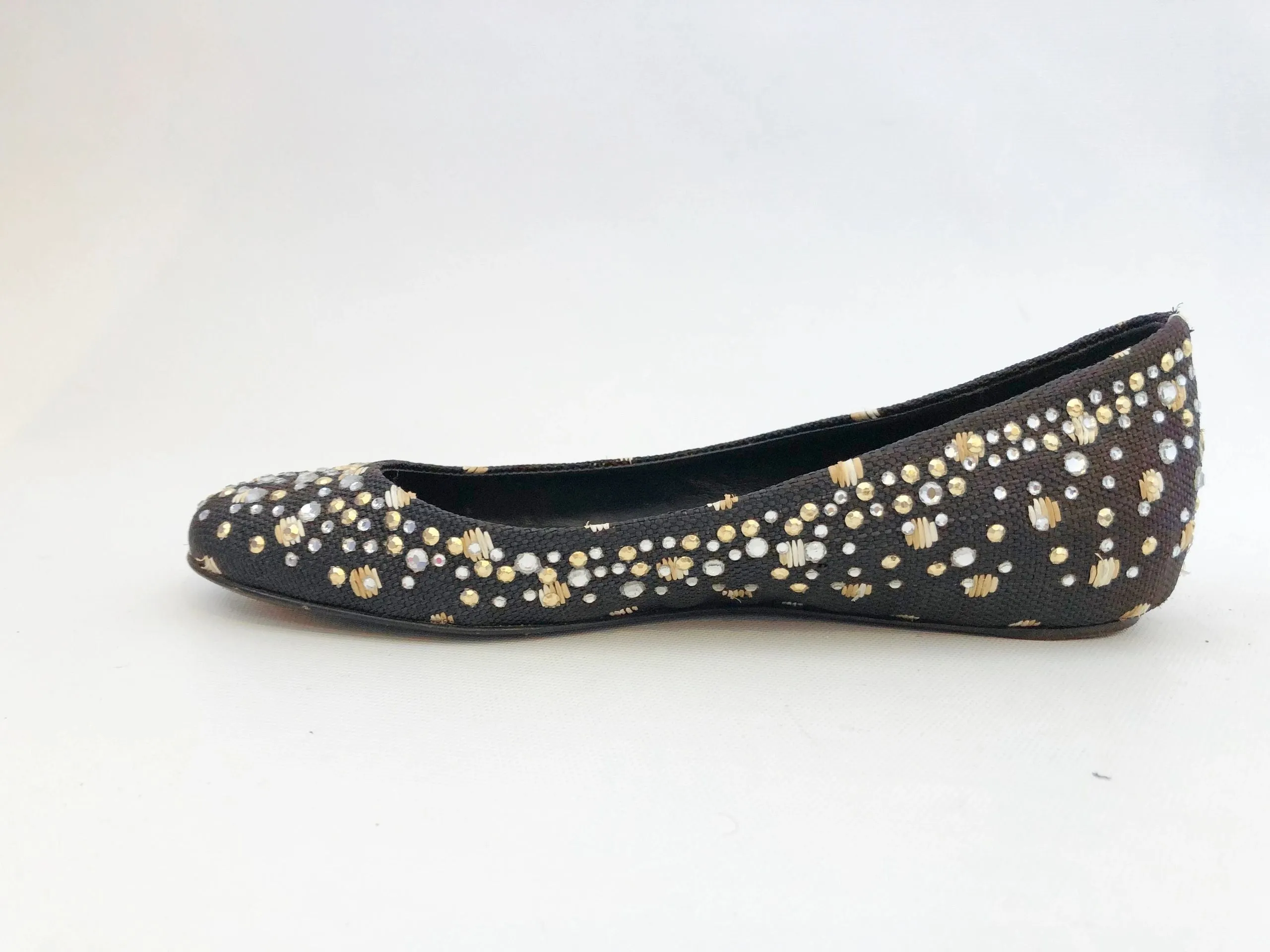Valentino Embellished Ballet Flat Size 36 It (6 Us)
