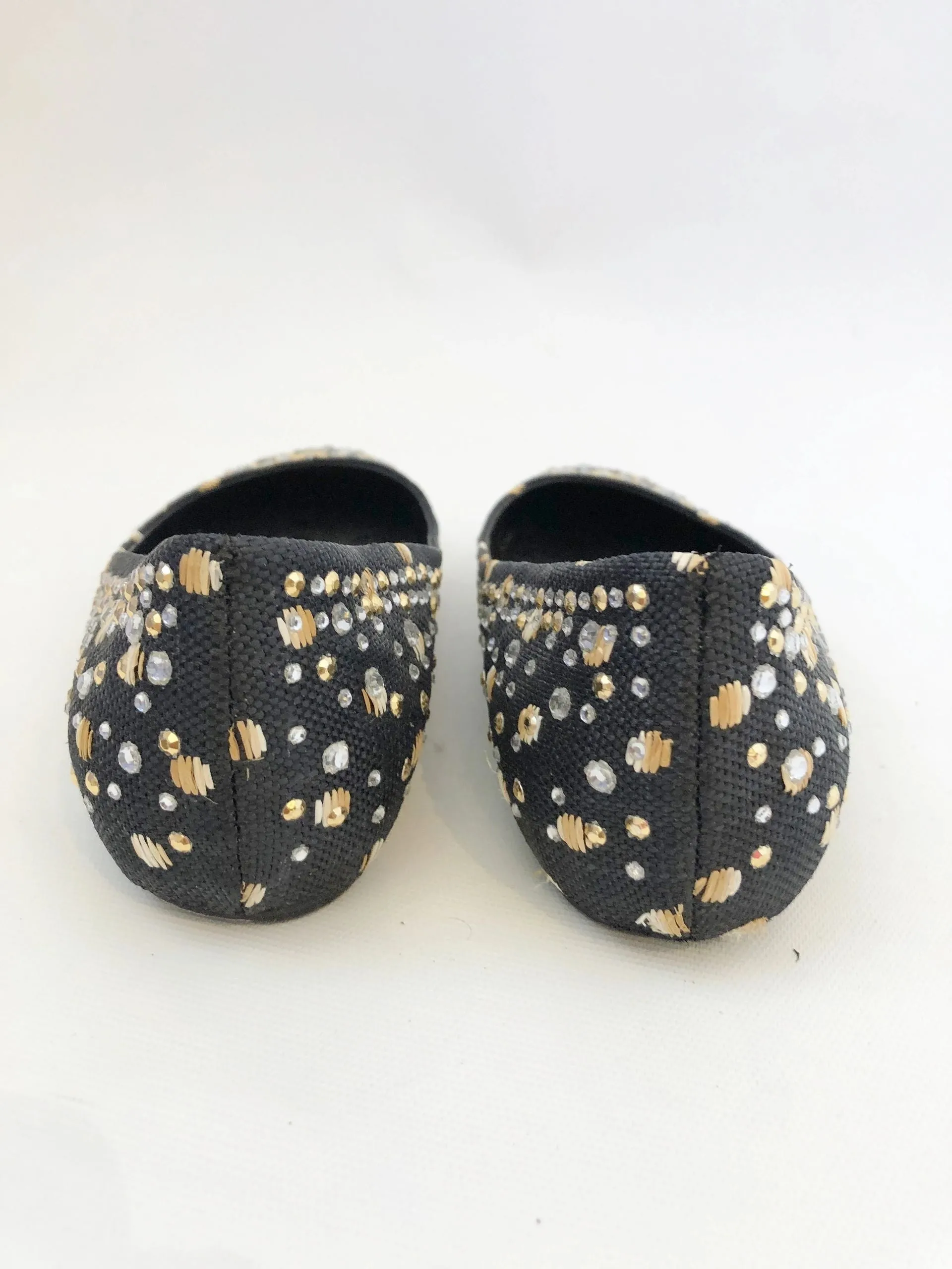 Valentino Embellished Ballet Flat Size 36 It (6 Us)