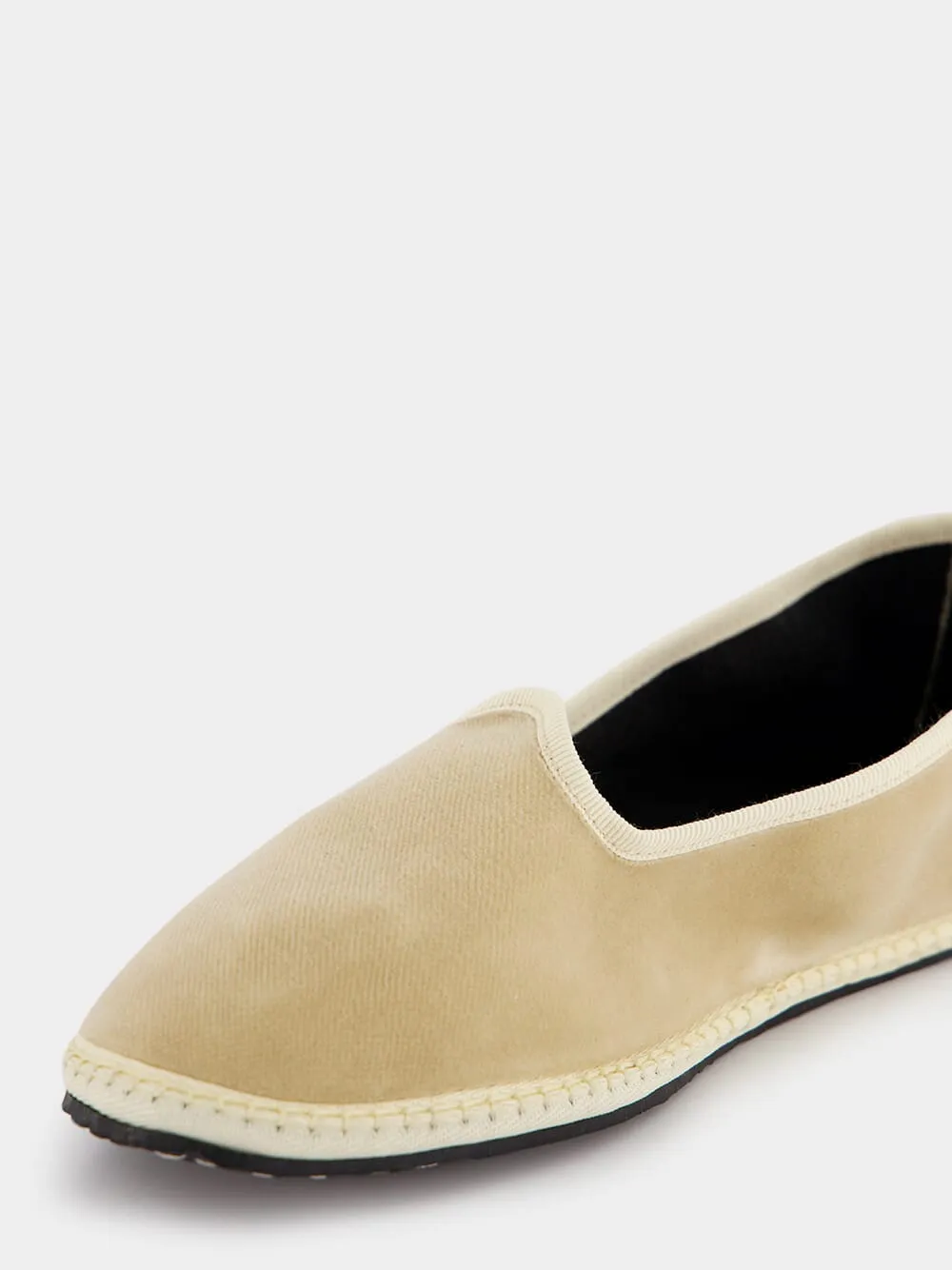 Velvet Beige Furlane Slippers
