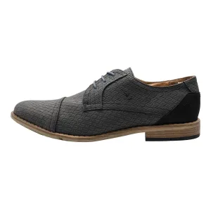 Venice Formal Lace Ups Fabric Grey Colour For Men