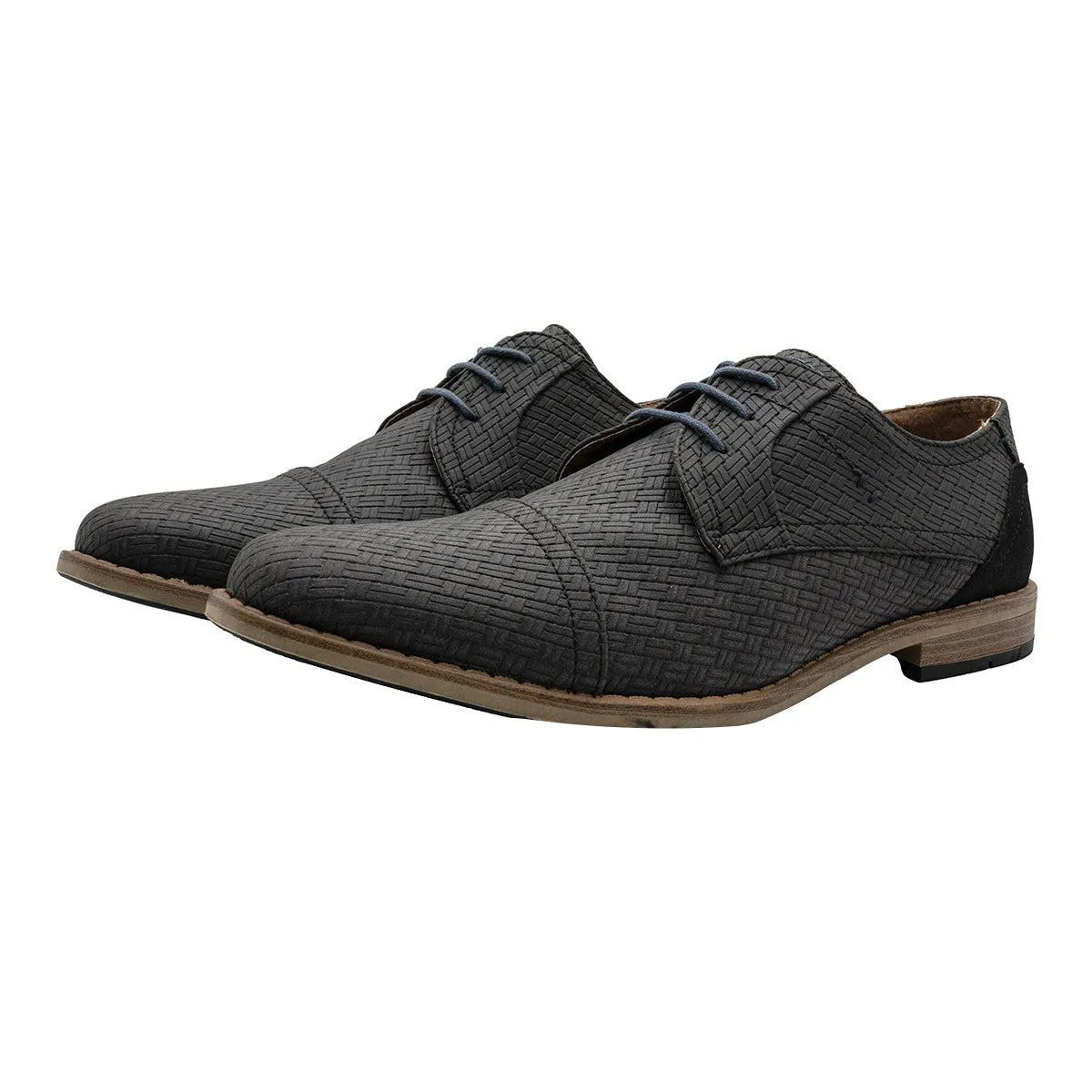 Venice Formal Lace Ups Fabric Grey Colour For Men