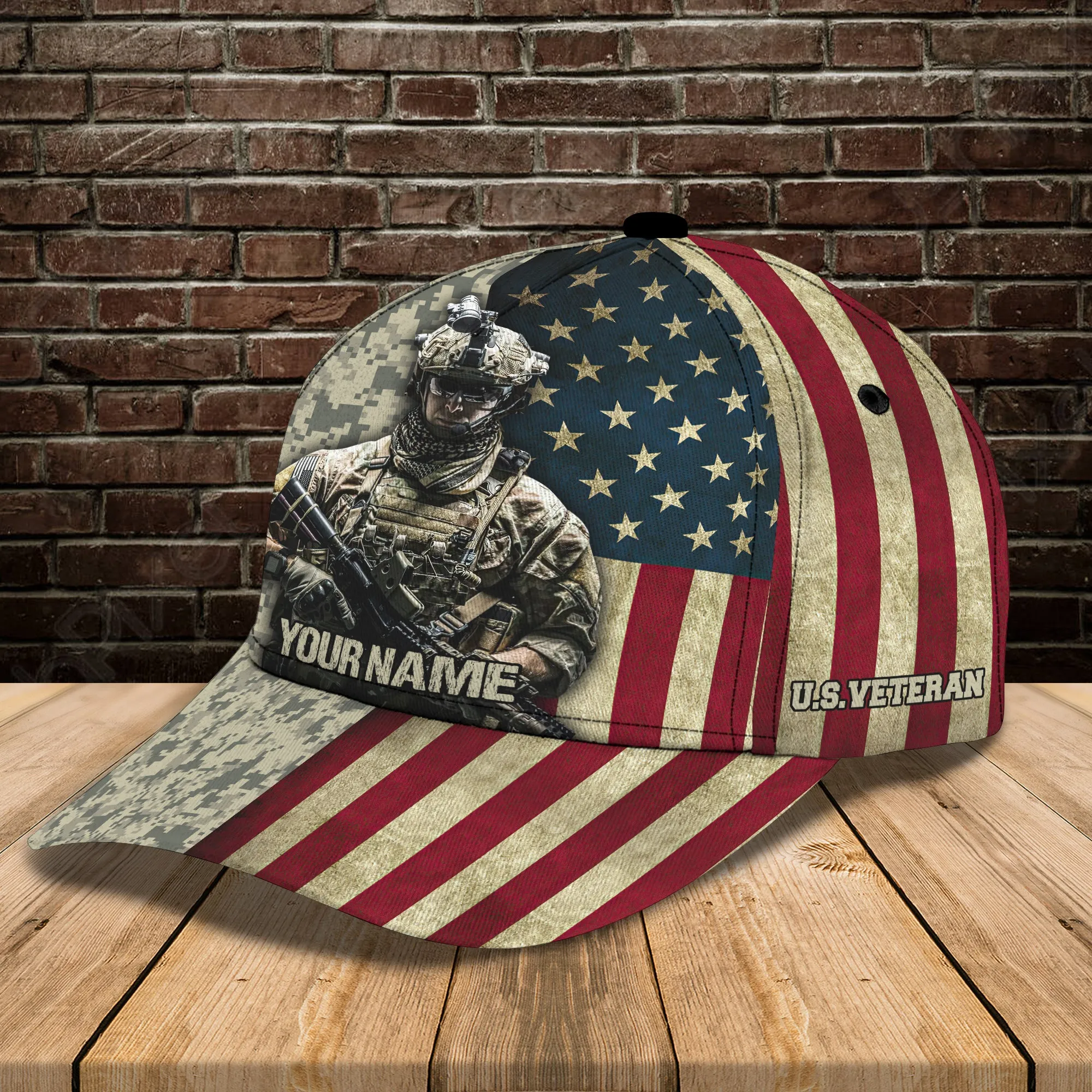 Veteran 10 - Personalized Name Cap - Ha97