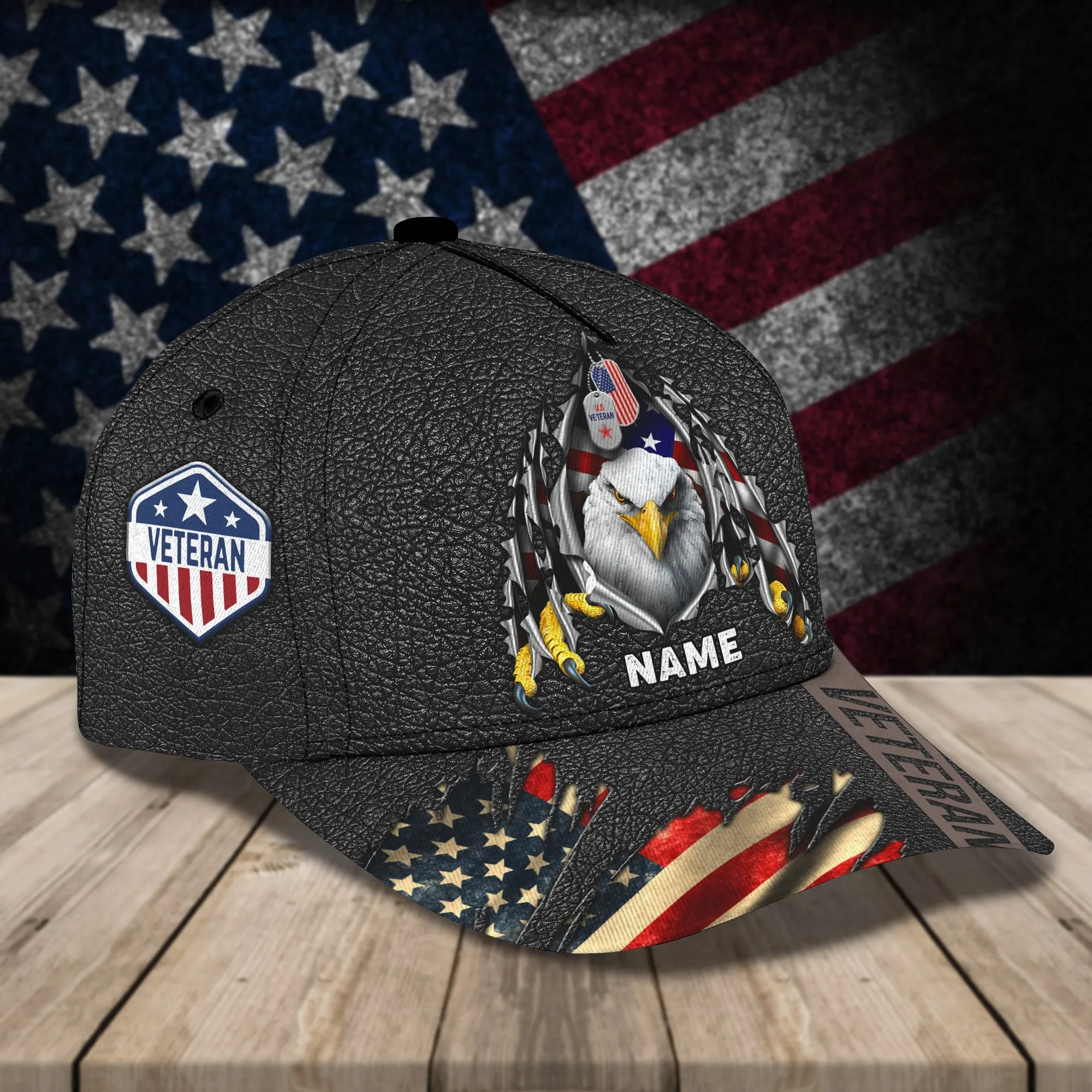 Veteran 3 - Personalized Name Cap - Loop - Vhv-cap-028