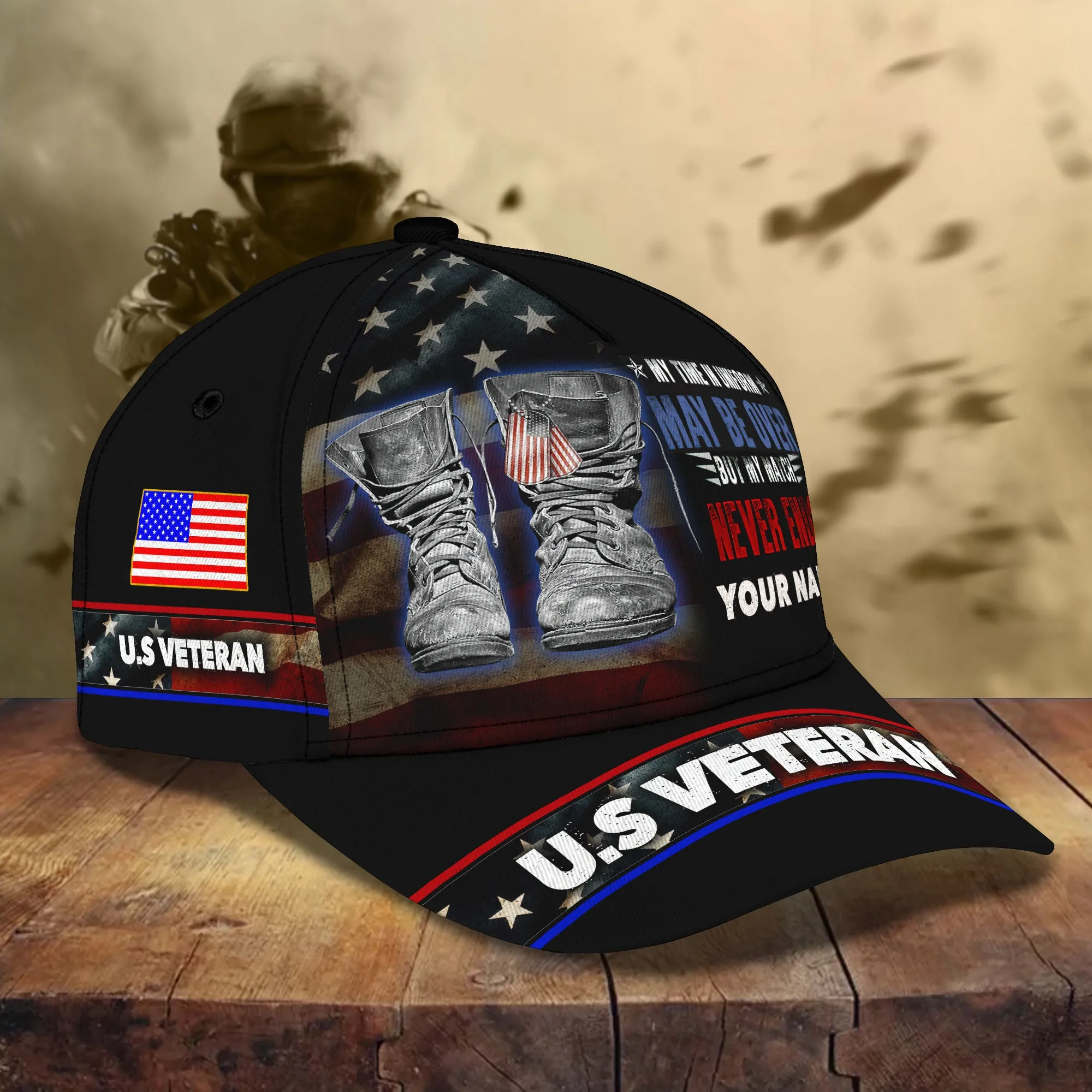 VETERAN - Personalized Name Cap 03 - RINC98