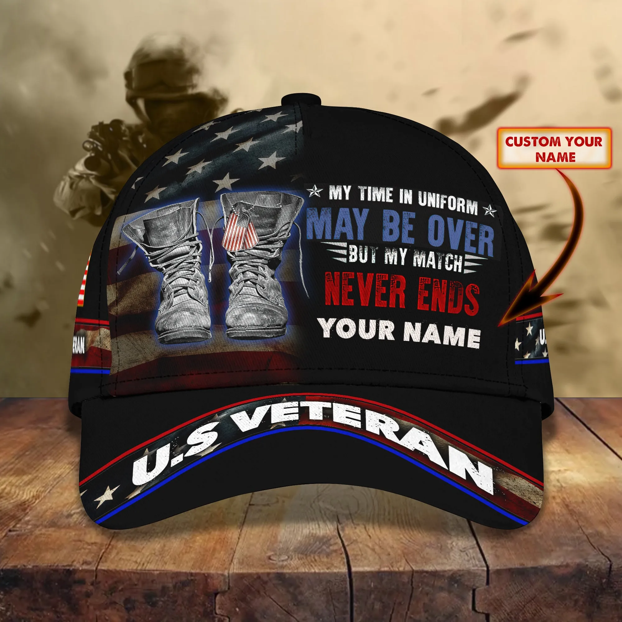 VETERAN - Personalized Name Cap 03 - RINC98