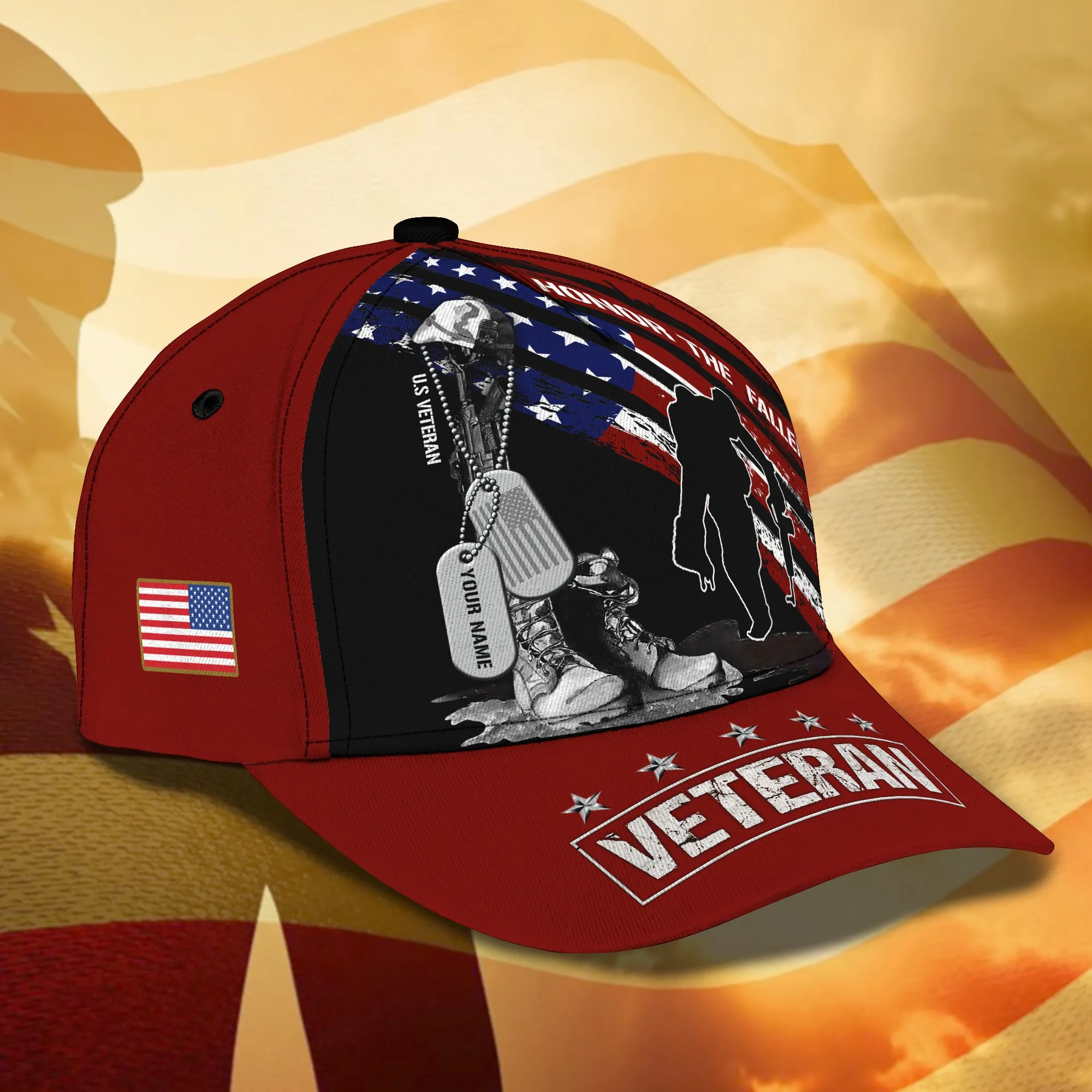 Veteran - Personalized Name Cap 91 - Bhn97