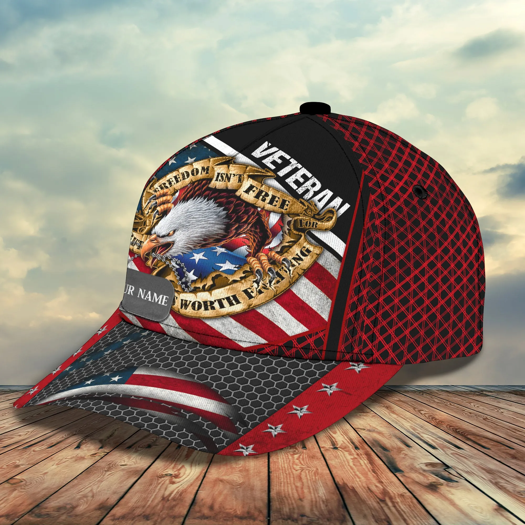 Veteran - Personalized Name Cap - Tra96