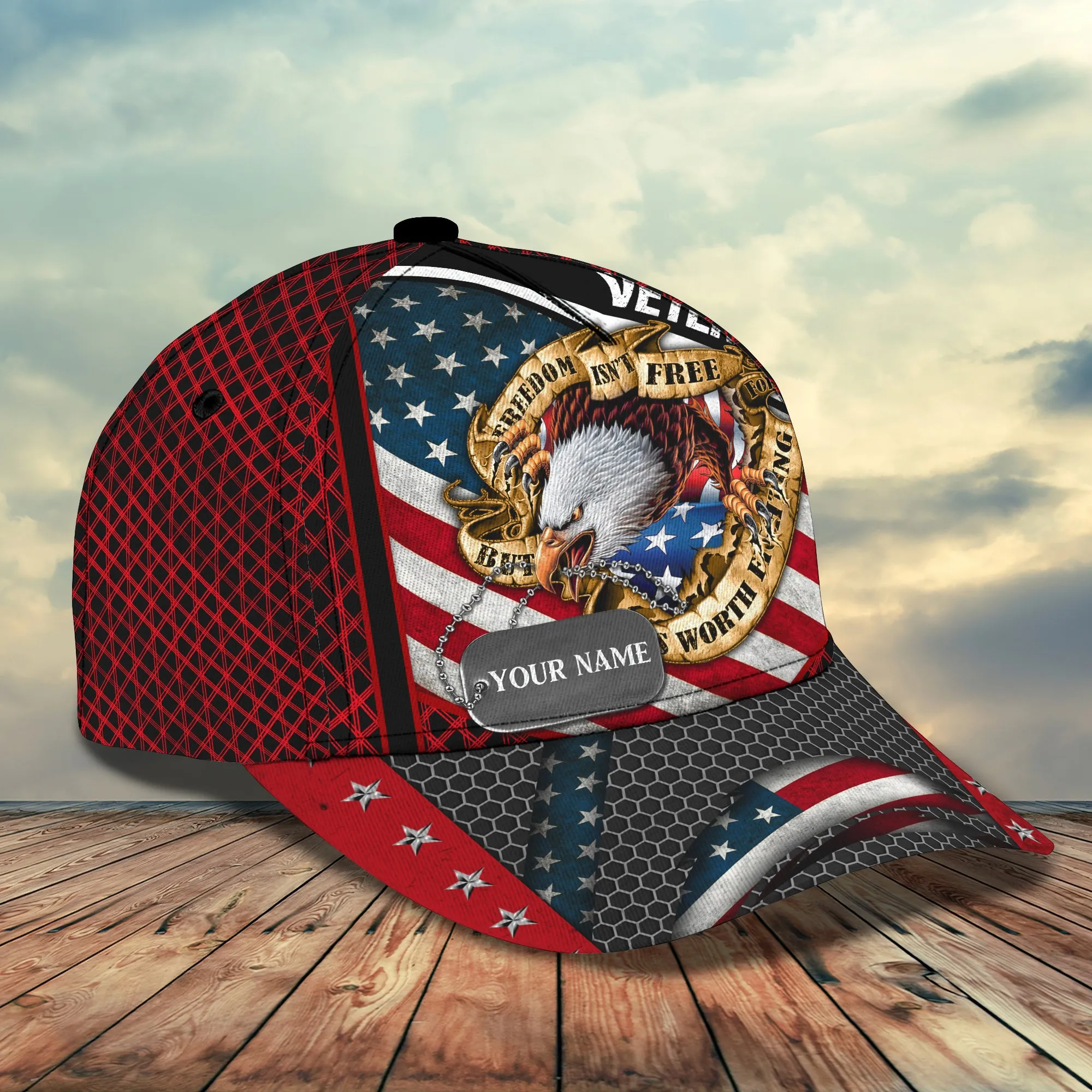 Veteran - Personalized Name Cap - Tra96