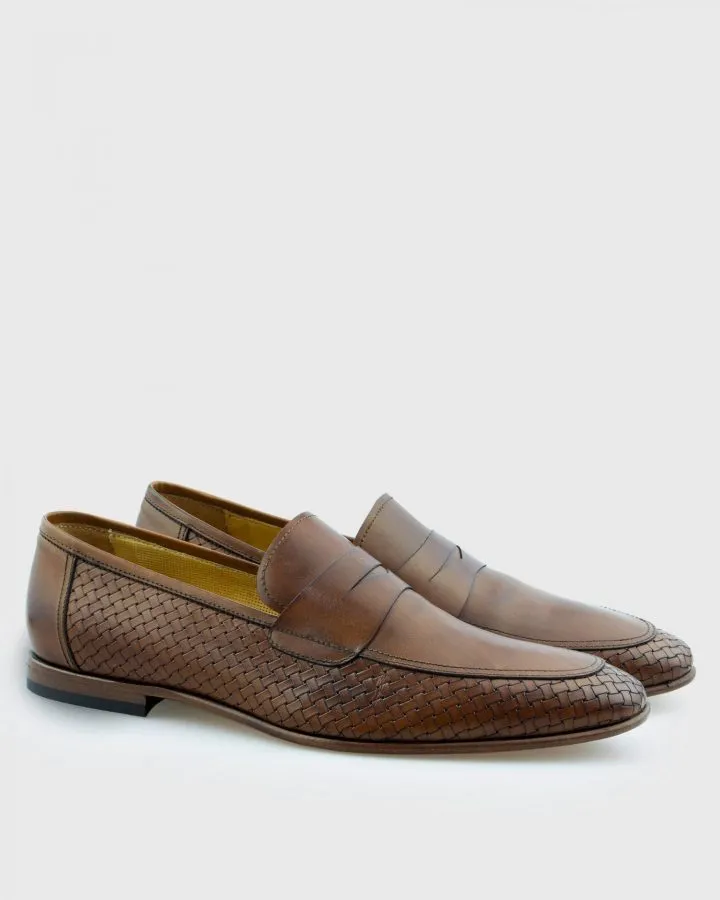 VINCENT & FRANKS YDOC TAN BSKT LOAFER