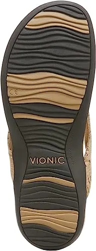 Vionic Women's Bella Toe-Post Sandal Gold Cork