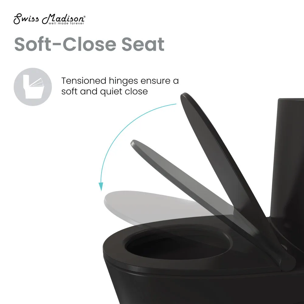 Voltaire One-Piece Elongated Toilet Dual-Flush 1.1/1.6 gpf in Matte Black