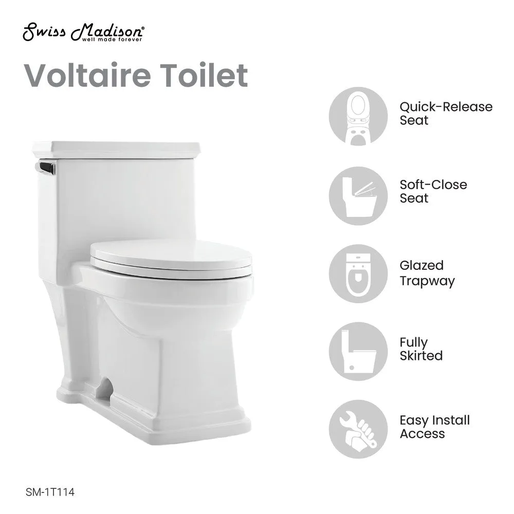 Voltaire One-Piece Elongated Toilet Side Flush 1.28 gpf