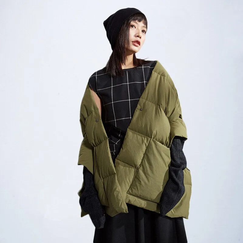 Warm Winter Female Coat Black Clothing Women Jacket Cotton Women Winter Sleeveless Jacket Coat Fashionable Spring