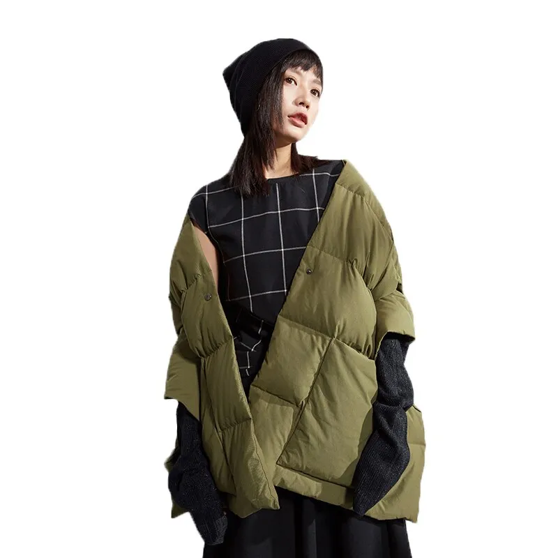 Warm Winter Female Coat Black Clothing Women Jacket Cotton Women Winter Sleeveless Jacket Coat Fashionable Spring