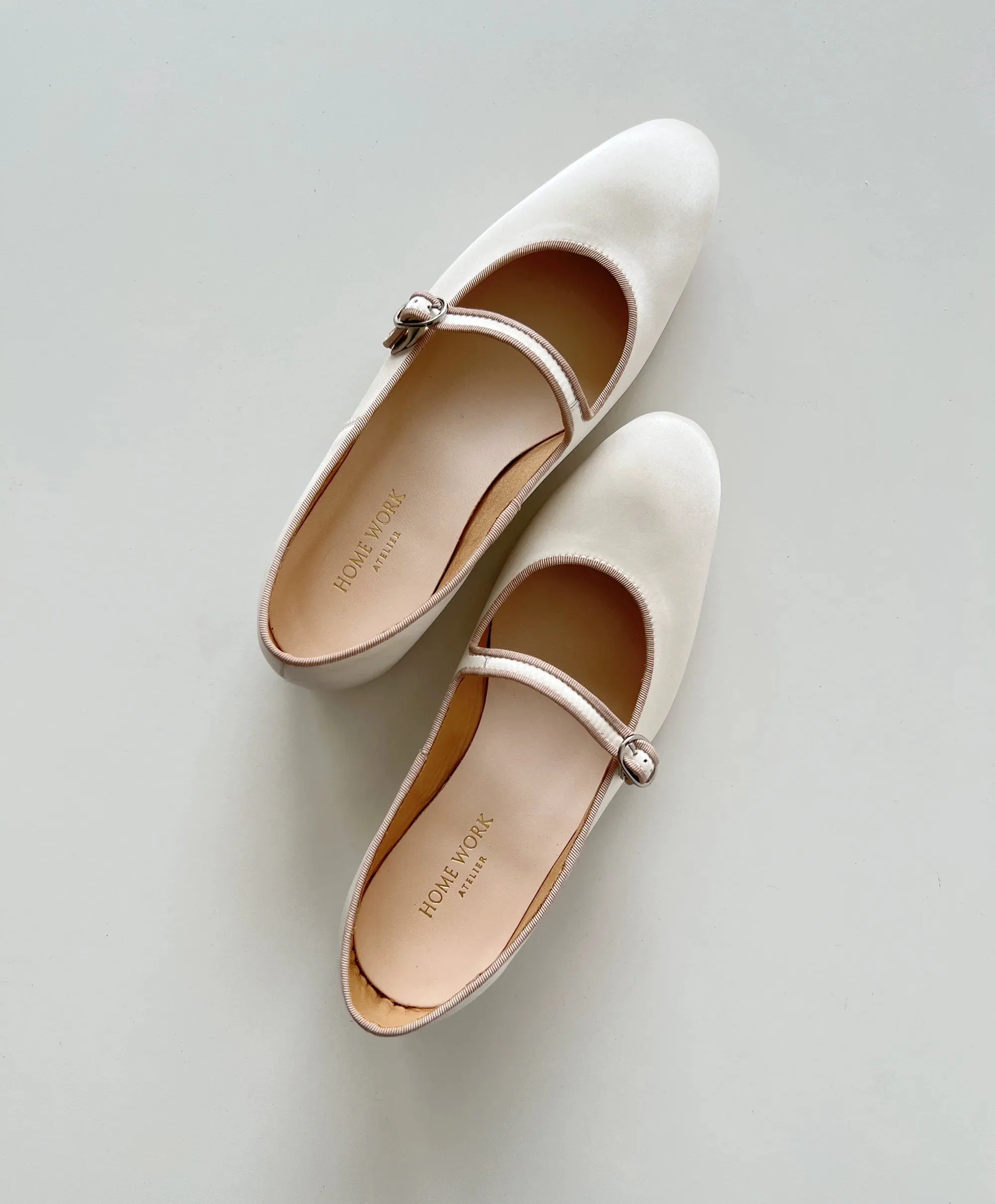 White Mary Jane Flats