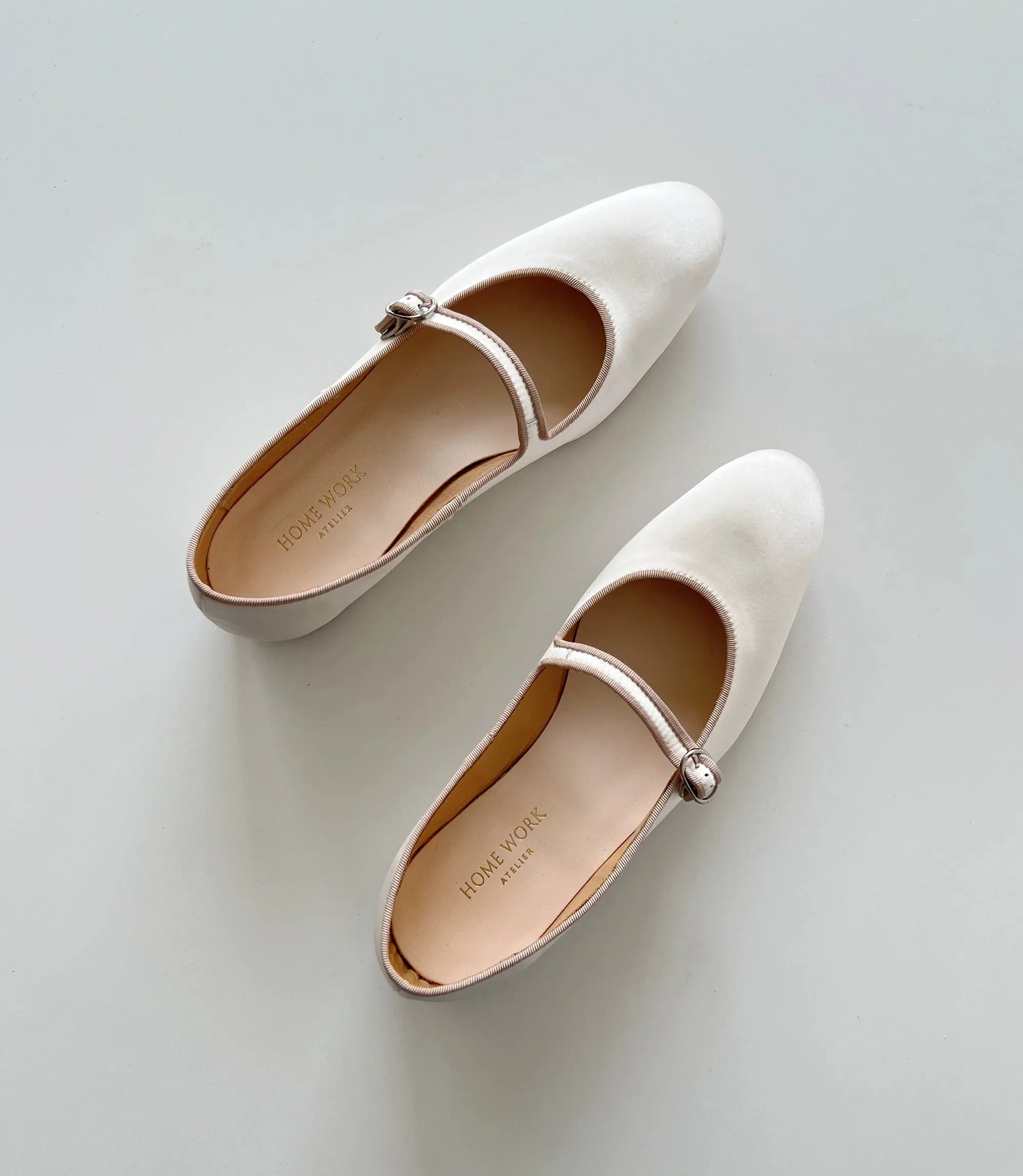 White Mary Jane Flats