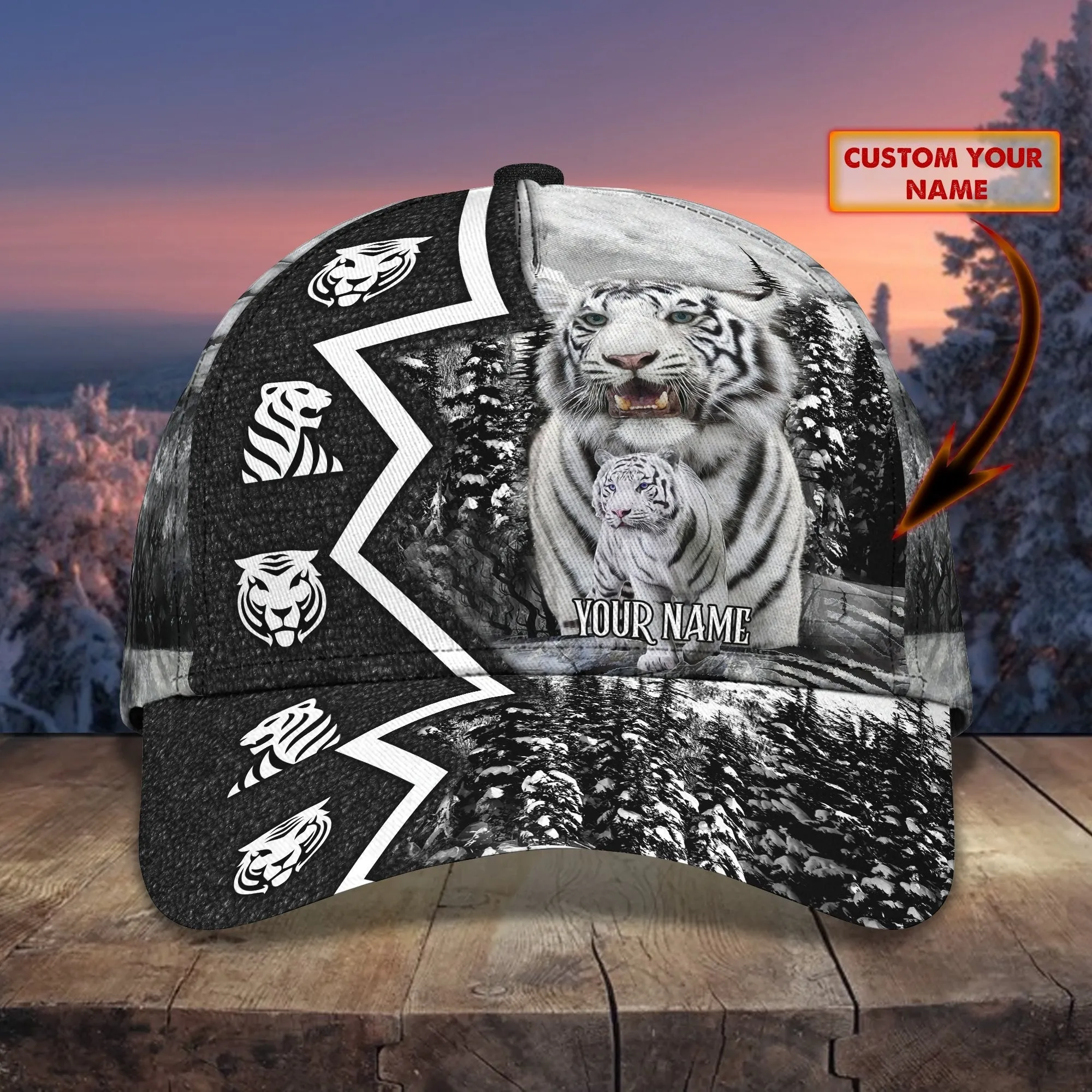 White Tiger 02 - Personalized Name Cap - Co98