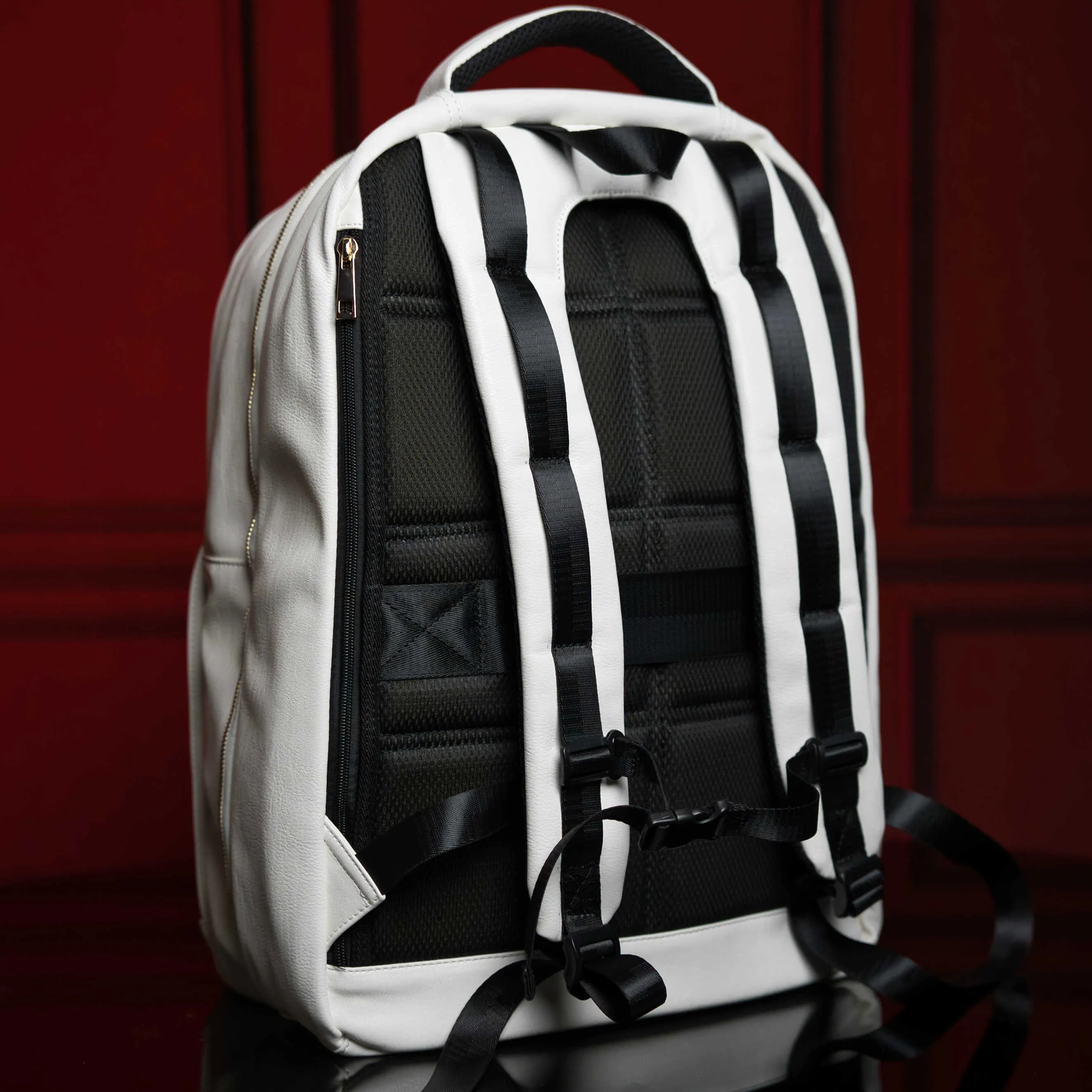 White Tumbled Leather Daily Commuter Bag