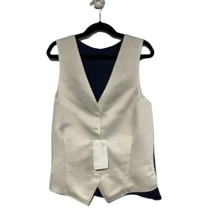 White Vest with Navy Lining
