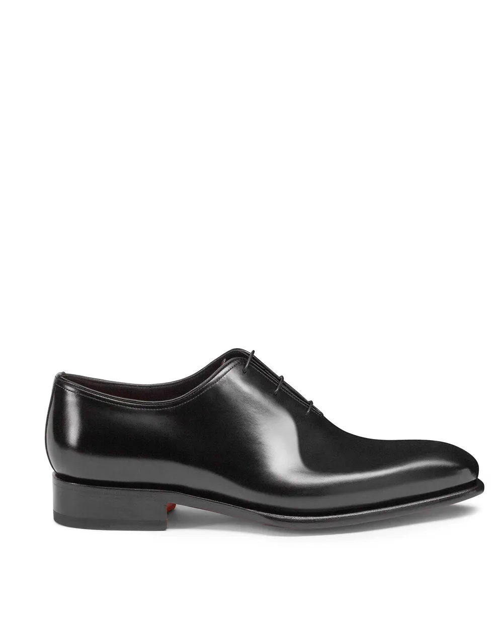 Wholecut Leather Laceup in Black