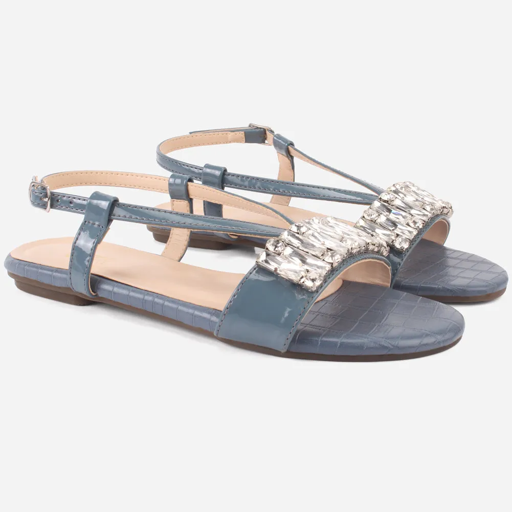 Women "DANTE" Stylish Diamantes Sandals