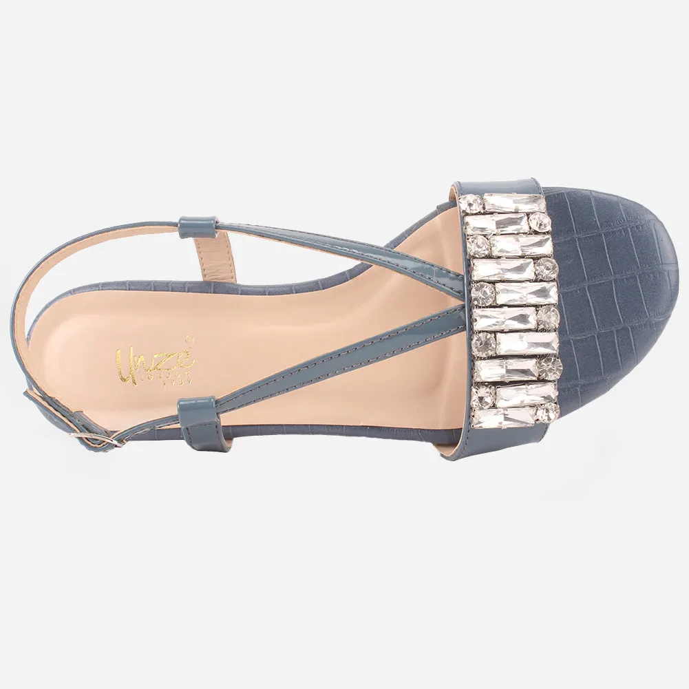 Women "DANTE" Stylish Diamantes Sandals
