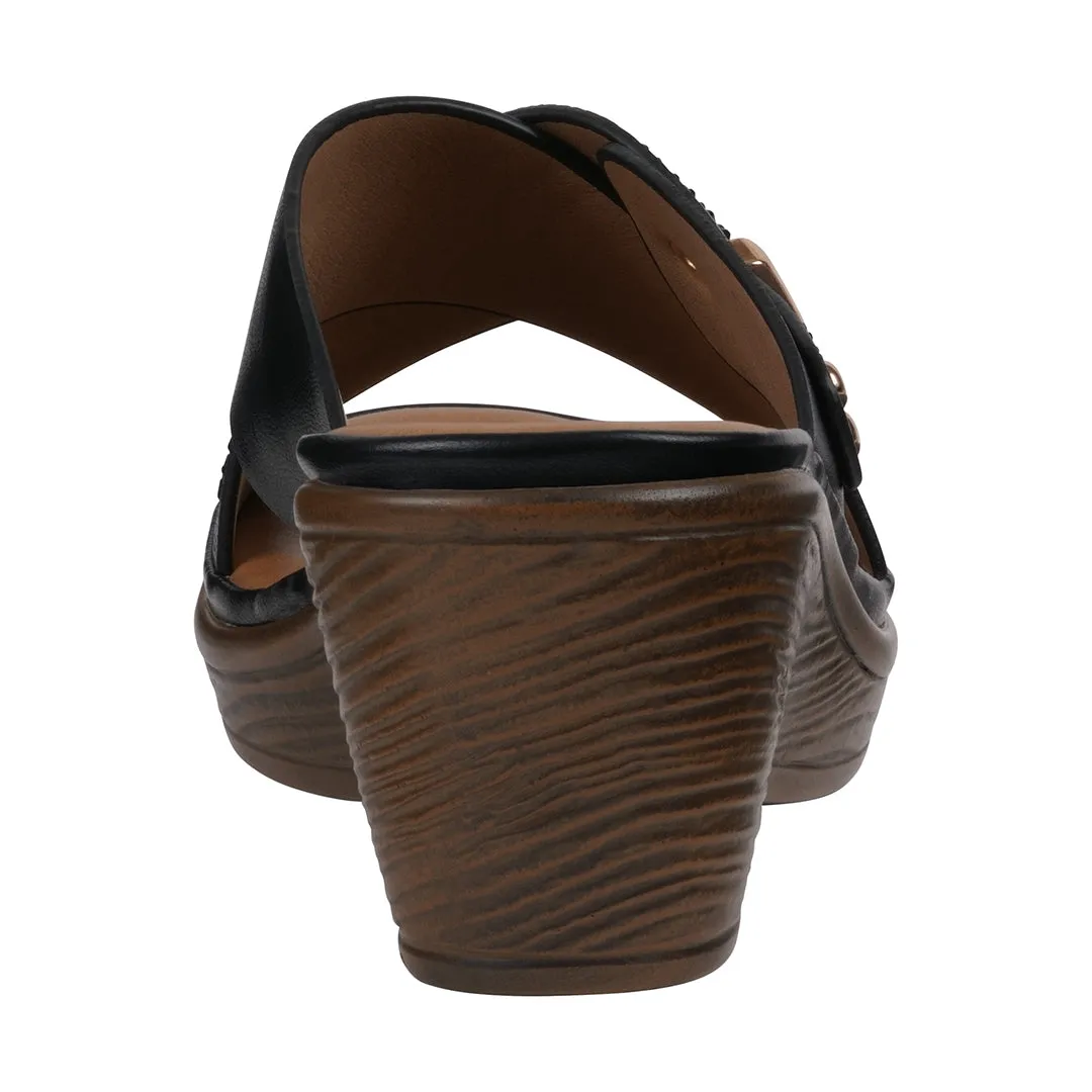 Women's Ash Black Wedge Sandals