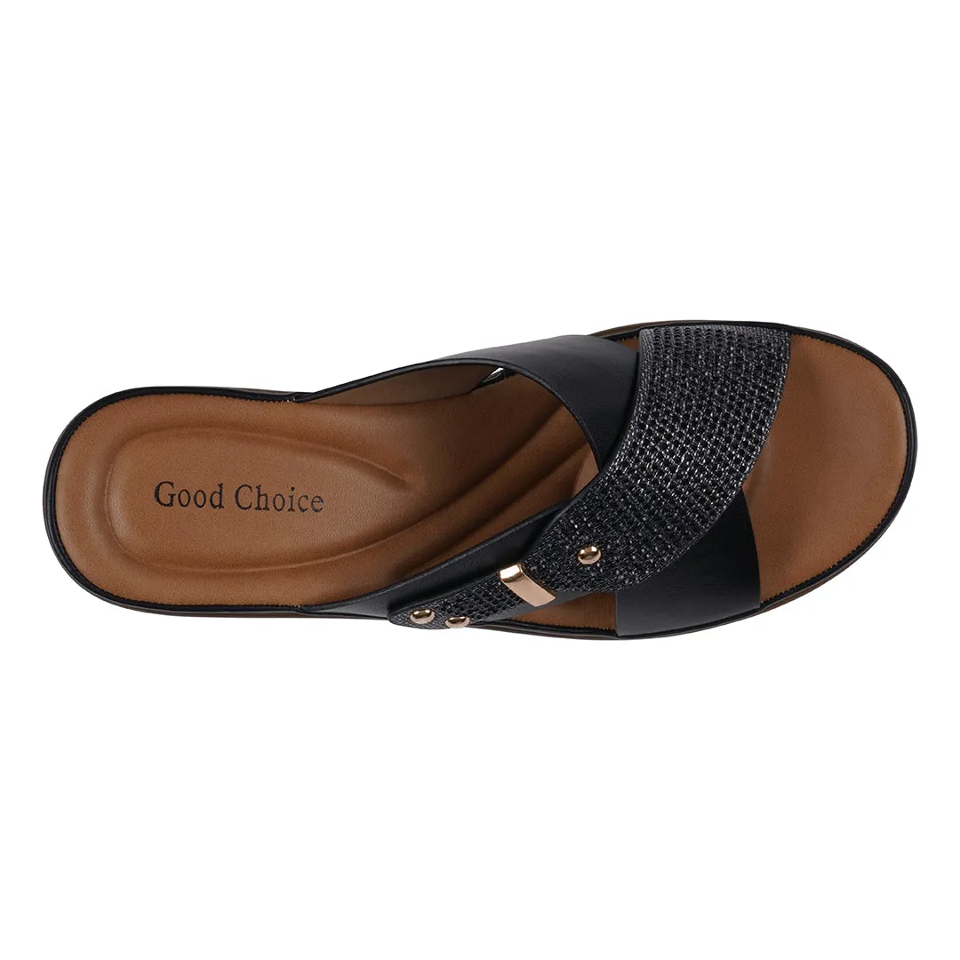 Women's Ash Black Wedge Sandals