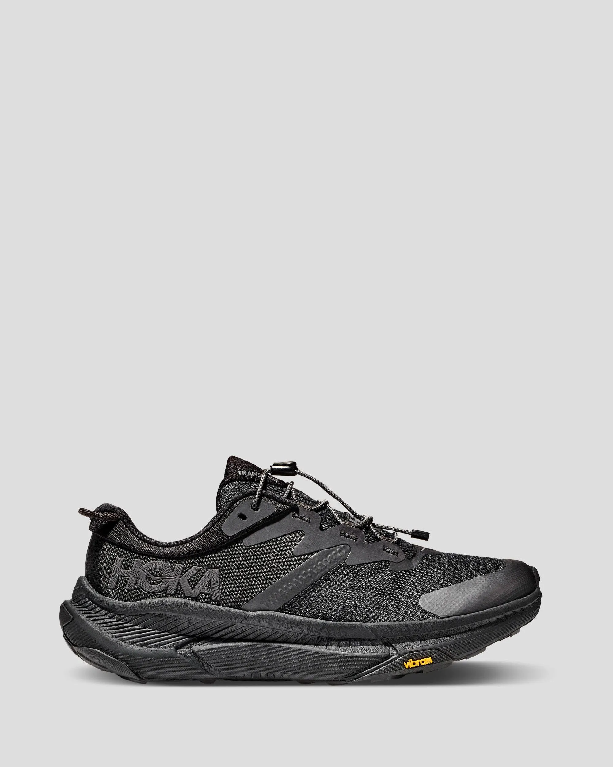 Women's Hoka Transport Walking Shoes - Black/Black