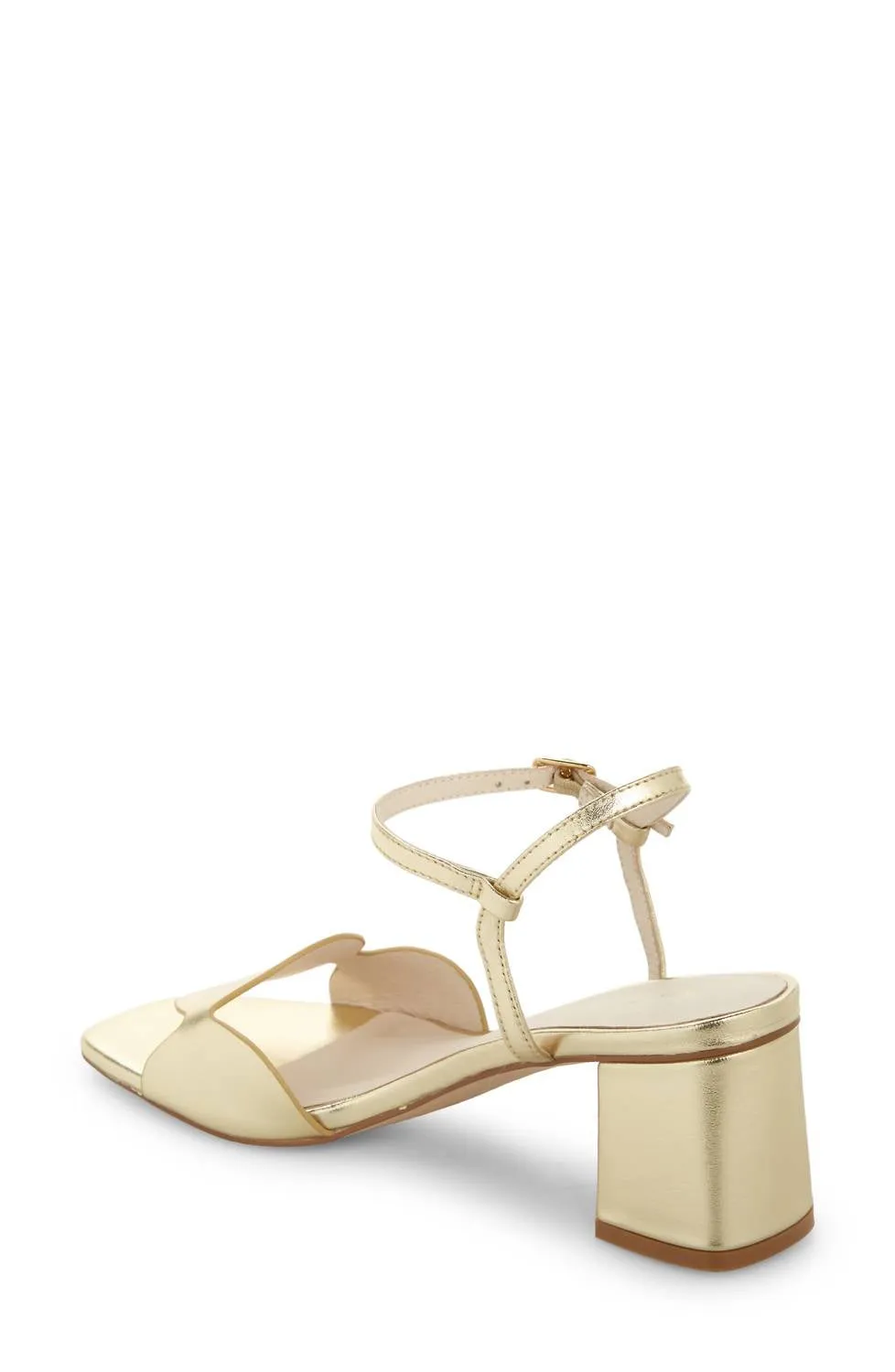Women's Metallic Leather Sphere Heels In Gold