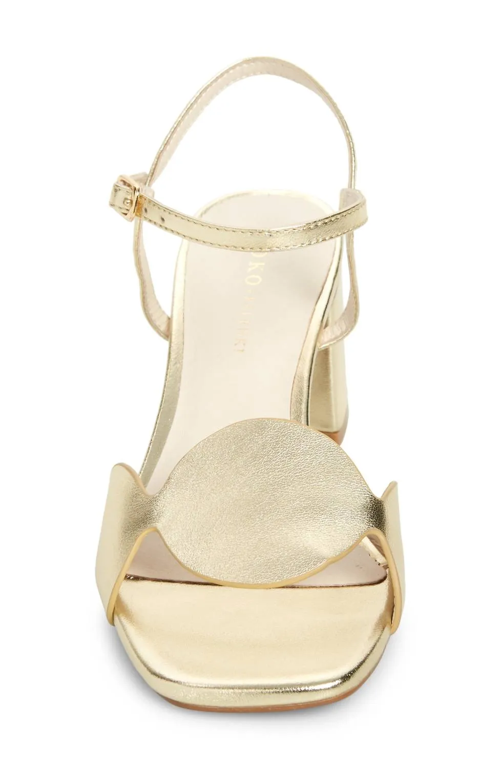 Women's Metallic Leather Sphere Heels In Gold