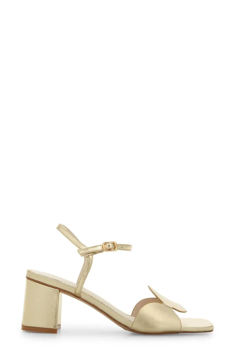 Women's Metallic Leather Sphere Heels In Gold