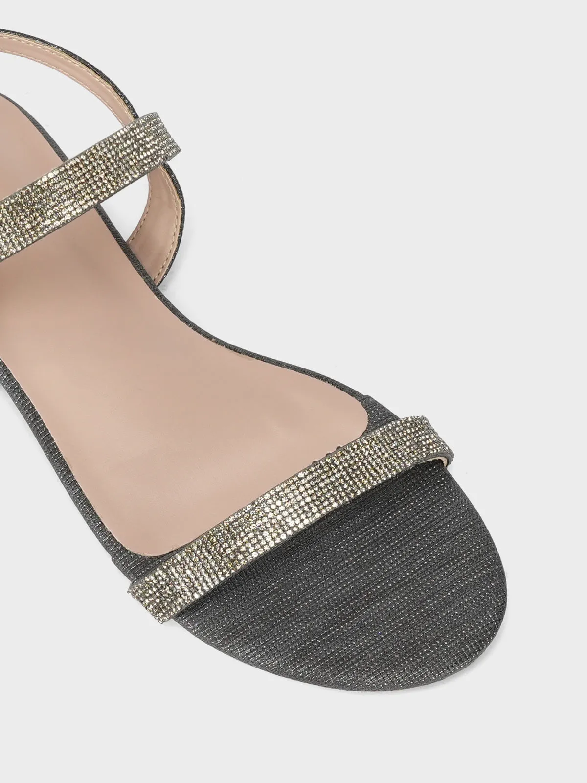 Women's "COACHI" Shimmer Flat Sandals