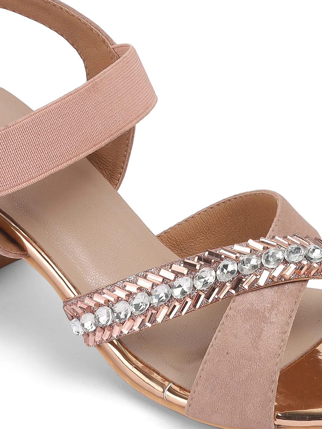 Women's Sequins Block Heels Fashion Sandals for Women & Girls latest Collection & Stylish