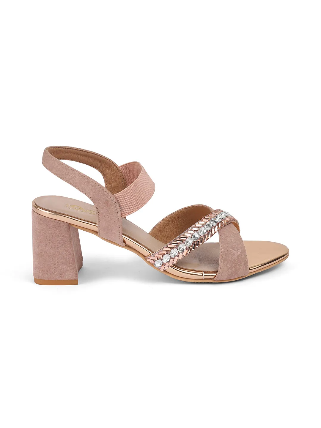 Women's Sequins Block Heels Fashion Sandals for Women & Girls latest Collection & Stylish