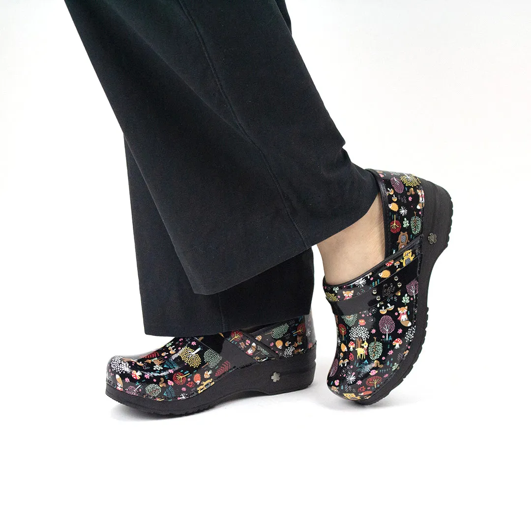 Woodland Creatures Women's Clog in Black