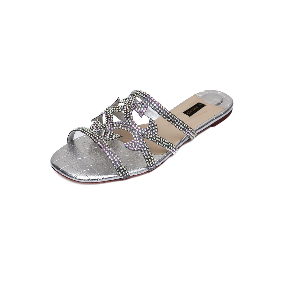 Zarin - Silver - Flats by L'amour