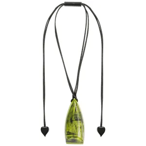 Zsiska Necklace With Pendant, Illusion, Lime/Black
